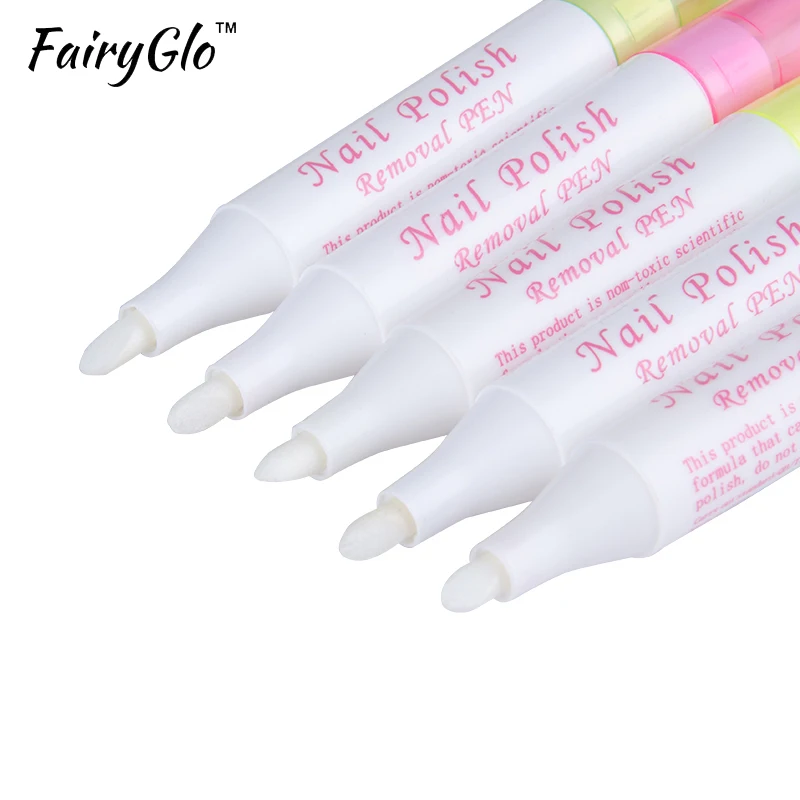 FairyGlo 5 шт./компл. лак для ногтей зажимы для снятия лака 3 хлопковые изделия для головы Профессиональный корректор ручка ручки «сделай сам» инструмент для дизайна ногтей Очиститель корректор для лака на ногтях
