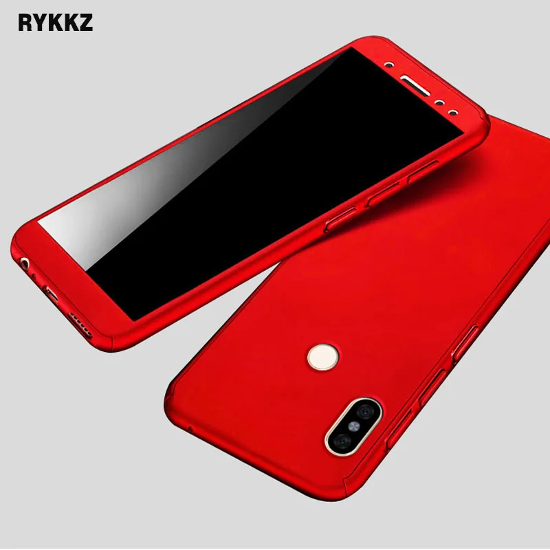 

For Xiaomi Redmi Note 5 Pro Case Hard PC 360 Full Cover With Tempered Glass Film Protector Back Cover On Xiomi redmi note5 5pro
