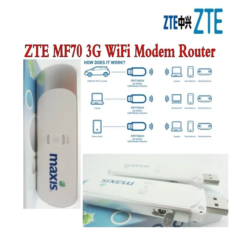 Лот 50 шт. zte беспроводной mf70 HSPA модем 3 г сим-карта Wi-Fi Dongle интерфейсом USB PK Huawei e8231 E355, DHL доставки