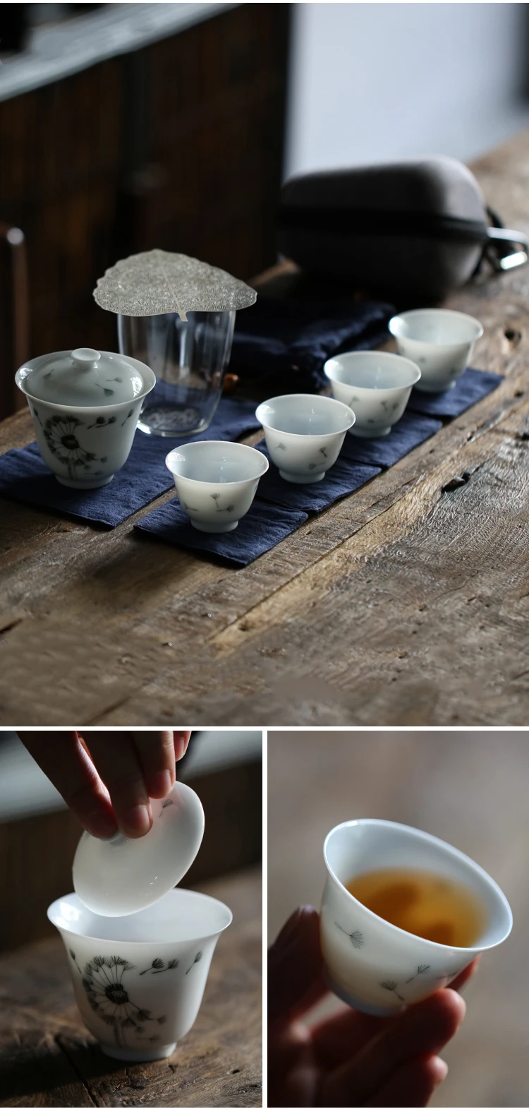 TANGPIN керамический чайник gaiwan Чайные чашки китайский портативный дорожный чайный набор с сумкой для путешествий