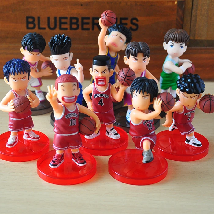5 шт./лот 7 см Аниме Фигурки ПВХ игрушки Slamdunk Shohoku VS Ryonan Anzai Hanamichi Sakuragi Takenori Akagi Kaede для