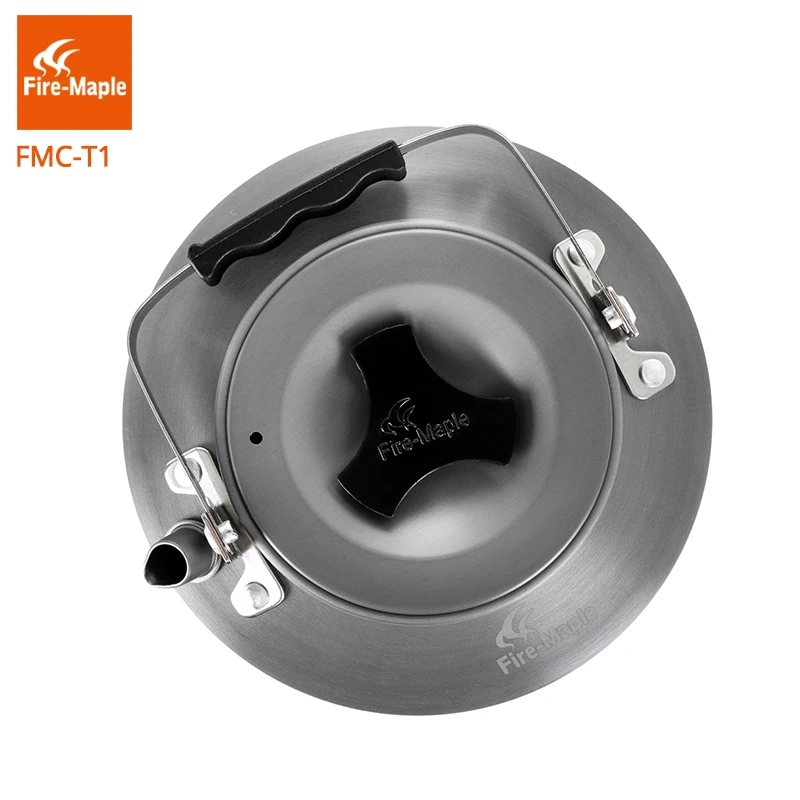 De arce de fuego al aire libre Camping café té Pot Camping senderismo ultraligero tetera de aleación de aluminio de 0.8L con calor prueba té FMC-T1