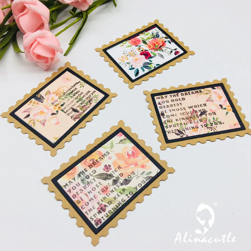 

DIE CUT METAL CUTTING DIE post stamp frame edge nesting frame Scrapbook paper craft album card punch knife art cutter die