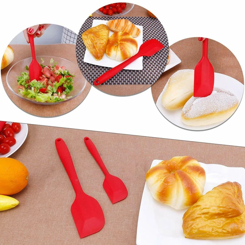 Silicone Spatula Kitchen Utensil 10Design Cooking Baking Cake Icing Mixing Tools