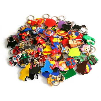 

50pcs/lot Mix Style PVC Cartoon Key Chain Key Ring Trinket Key Holder Send at Random