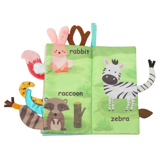 Baby Books Early Education Gifts Animal Soft Cloth Kids Baby Reading Toys Books For Newborns Stroller Rattles Bell Ristle Paper 2