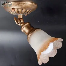 Античный винтажный E14 Светодиодный точечный светильник s настенные лампы светильник ing настенный или потолочный домашний светильник деревенский стеклянный абажур точечный светильник