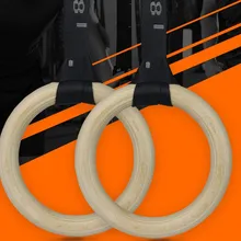Высокое качество! деревянные гимнастические кольца для тренажерного зала кольца с регулируемыми длинными пряжками ремни тренировки для дома спортзала и Кросса фитнеса