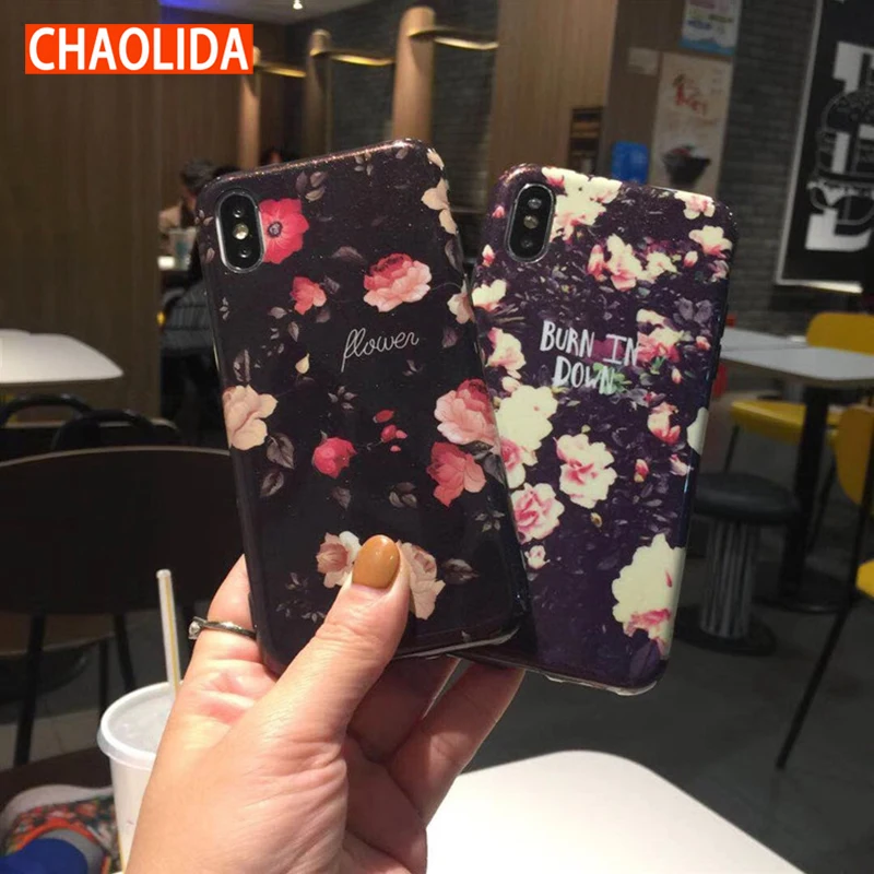 5.8 Inch Flower Women Cellphone Accessory Case for Iphone X Silicone Soft Telephone Protector Wholesale CHAOLIDA