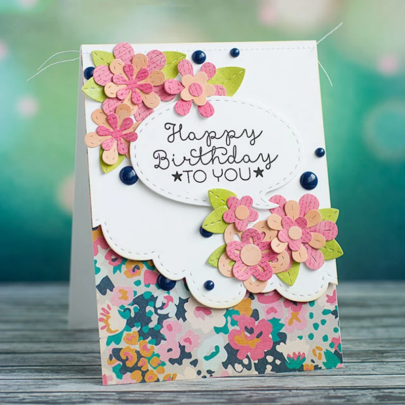 

Flower Dies Layered Metal Cutting Dies New die 2019 paper craft Die Cuts for Scrapbooking Card making Cutting Template
