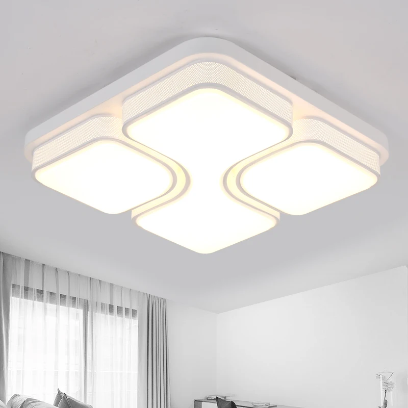 Черный/белый современный LED Потолочные светильники для Гостиная Спальня 95 265 В