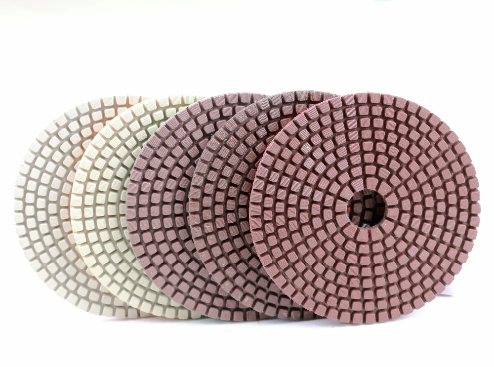 

DC-C5PP02 diamond flexible dry/wet copper bond 5 step polishing pads for granite,marble and quartz