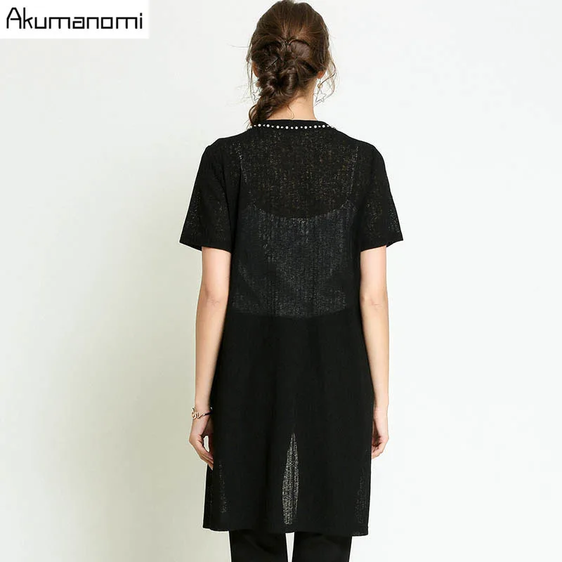 الصيف بلوزة النساء الملابس الديكور الماس الخامس الرقبة قصيرة كم طويل قميص قمم عالية الجودة زائد حجم 5XL 4XL 3XL 2XL XL L M