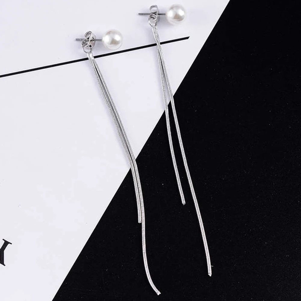 Женские Длинные Серьги Pendientes Flecos корейские элегантные серьги подвески с
