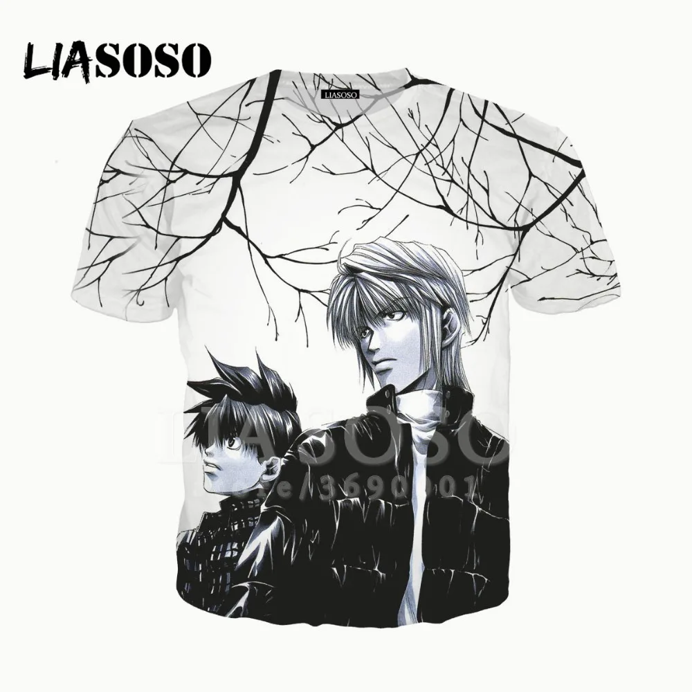 

LIASOSO 3D Print Unisex Japna Anime Saiyuki Genjo Sanzo Funny T shirt Summer T-shirt Hip Hop O-neck Casual Outwears X1987
