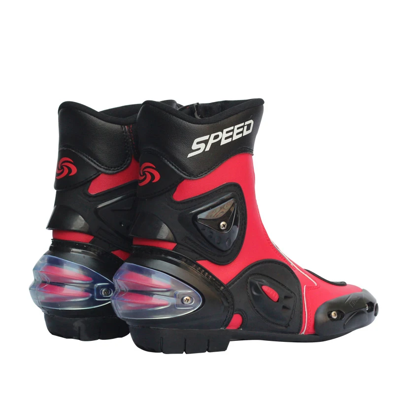 

RIDING TRIBE SPEED Motorcycle Boots Ankle Joint Protective Gear Moto Shoes Motorcycle Riding Racing Motocross Boots BLACK WHITE
