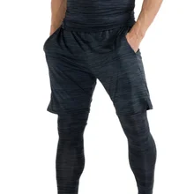 Спортивные шорты для занятий спортом на открытом воздухе мужские спортивные шорты для фитнеса быстросохнущие тренировочные брюки черный