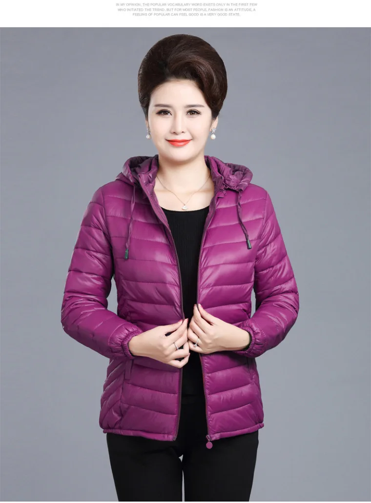 Solid Color Zipper Down Cotton Parka winter brief paragraph women quilted jacket 1809