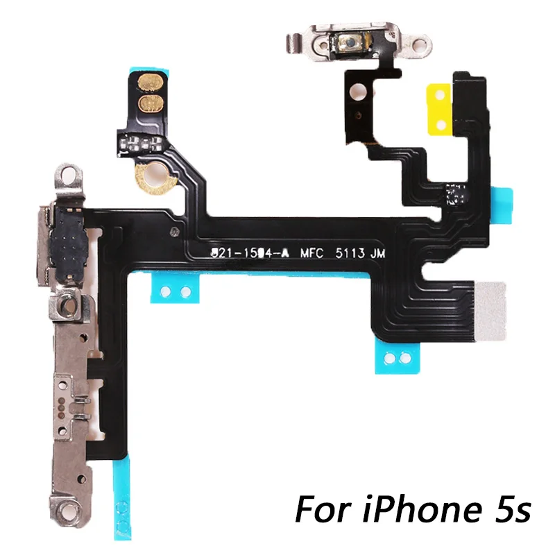1 шт. для iPhone 5 5c 5S 6 6s 6 Plus 7 7 Plus кнопка включения выключения питания гибкий кабель с разъемом для выключения звука - Цвет: 5s
