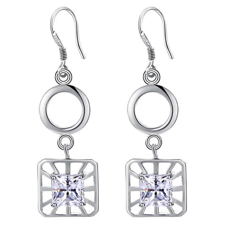 

Hot sale free shipping silver fine 925 jewelry Wholesale Sterling-Silver-Jewelry charm fashion unsurpassed Torus Earring