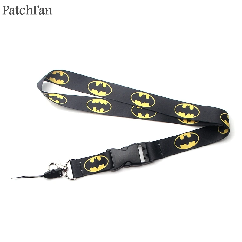 

Patchfan Batman hero 90s diy kids keyring keychain neck lanyard webbing ribbon neck strap badge phone holder necklace A1793