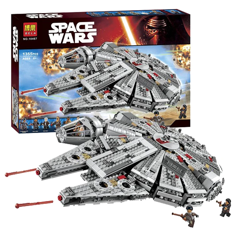 

Bole Star Wars Series 10467 Compatible Happy High 75192ucs Millenaries Falcon Alpinia Oxyphylla Building Block Toys