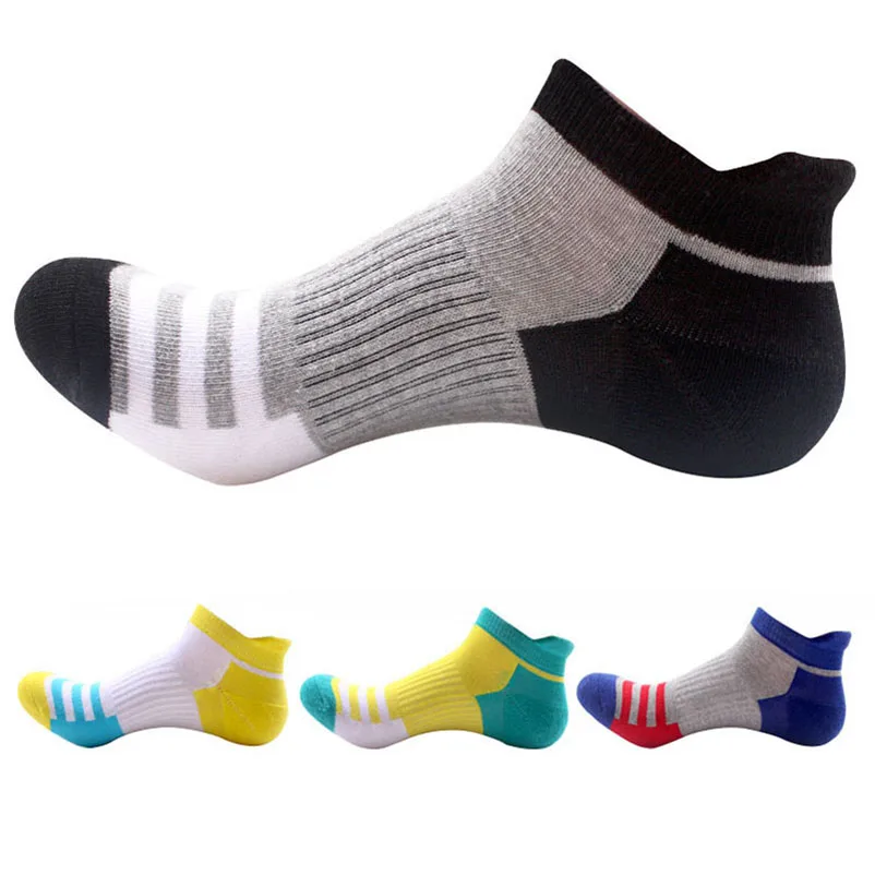 

5 Pairs Men Socks Cotton Professional Sporting Sock Protect Feet Breathable Wicking Socks Spring Winter Comfort Socks Calcetines