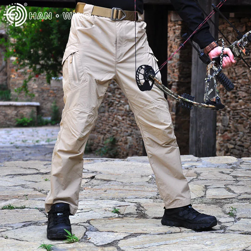 Los hombres al aire libre trekking rápido Pantalones de senderismo Primavera Verano deportes Pesca Pantalones Tactical protección UV camping Pantalones