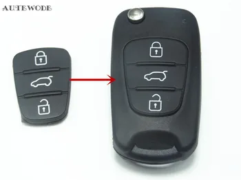 

AUTEWODe New Rubber pad For Hyundai I30 I35 3 buttons remote key shell car key fob cover 200pcs