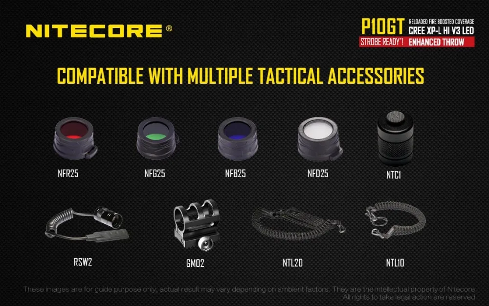 Nitecore p10gt CREE XP-L Привет V3 LED 900 люмен светодиодный фонарик с nl1835 3500 мАч Батарея