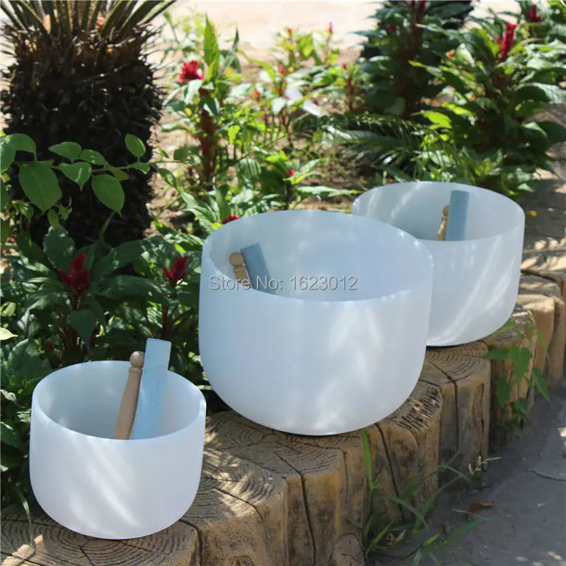 Чакра Сакральная Поющая чакра Note D 8 дюймов чаша матовая кварцевая Хрустальная