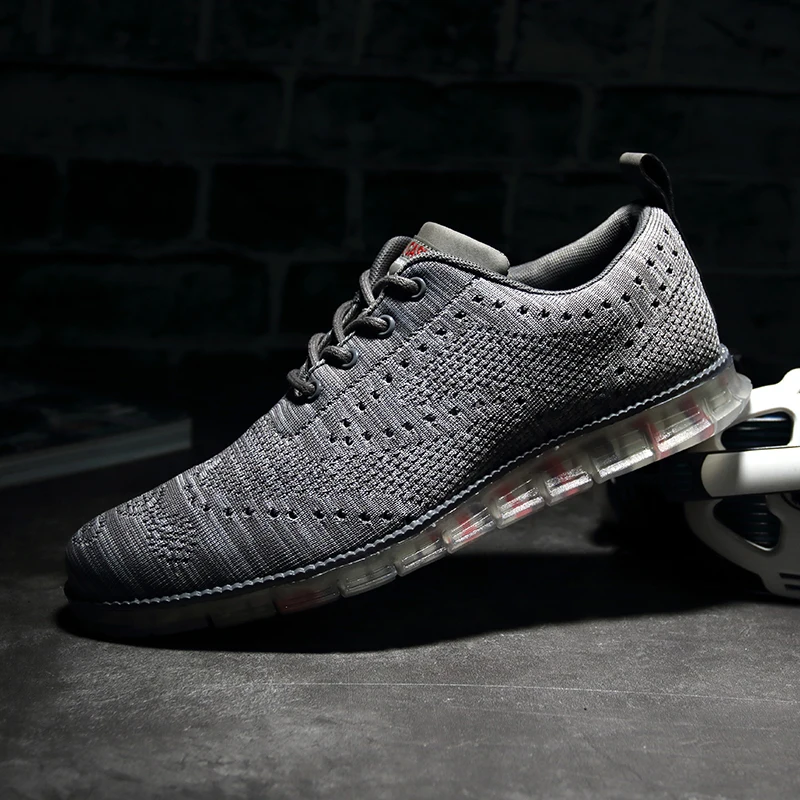 

Apricity Transparent Bottom Shoes Men Casual Softwear Man Leisure Sneakers Summer Breathable Fabric Air Mesh Footwear Mens Shoe