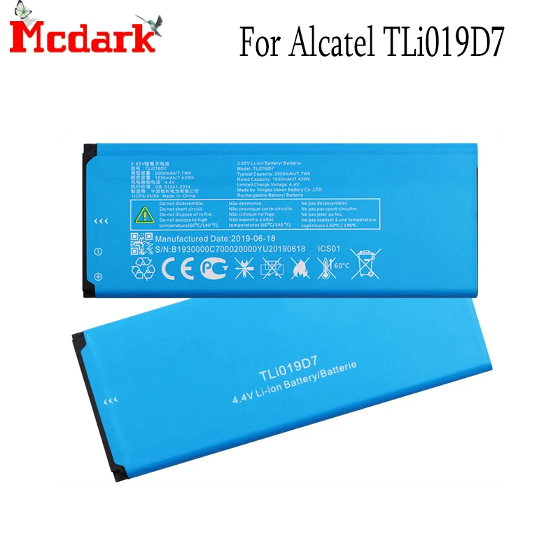 

Mcdark TLi019D7 Battery 2000mAh Back Up Bateria For Alcatel 1 5033 5033D 5033X 5033Y 5033A Telstra Essential Plus 2018/TCL U3A