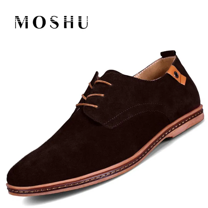 

Luxury Genuine Leather Men Flats Summer Casual Shoes dress Flock Oxford Italian Chaussure Homme Size 38-47