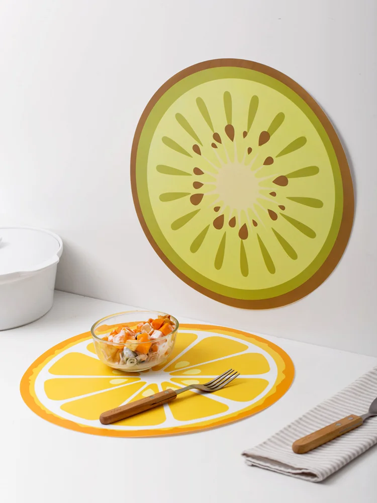 

Hot Round Fruit Cushion Household Kitchen Anti-skid Sandpot Cushion Table Mat Hot Drink Holder Silicone Mat