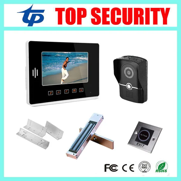 

Good quality 7" touch screen ip65 waterproof out door camera+electro magnetic lock+ZL bracket+infrared exit button