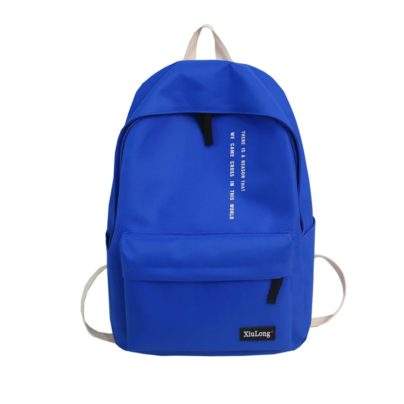 New Fashion Women Nylon Backpack Schoolbags School Backpack for Girl Teenagers Boys Children Travel Bags Rucksack Mochilas - Цвет: blue