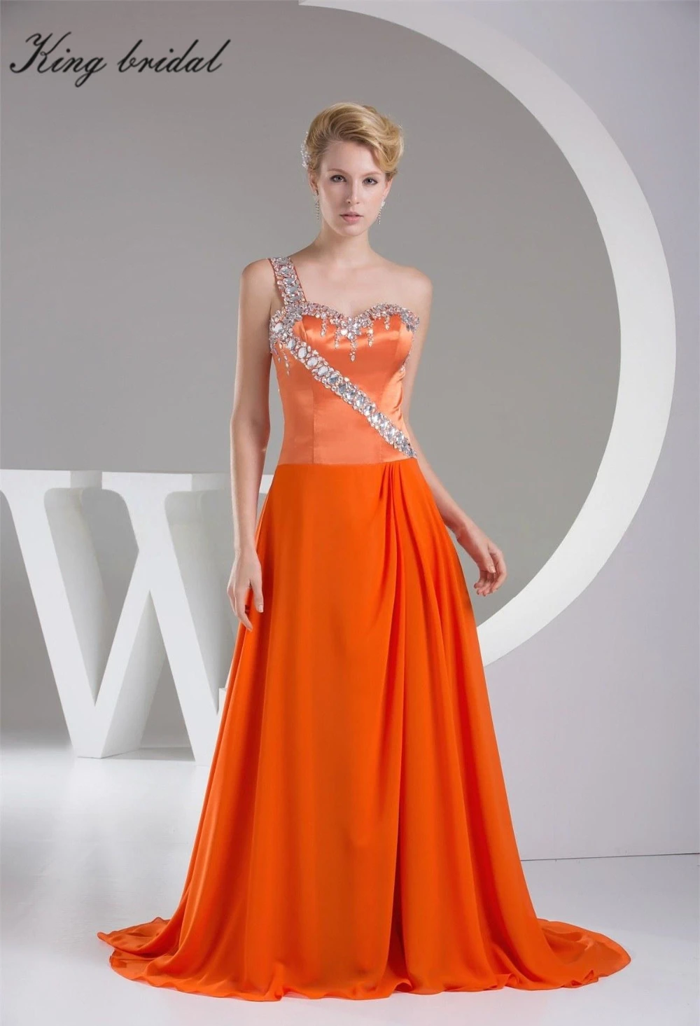 dark orange formal dresses