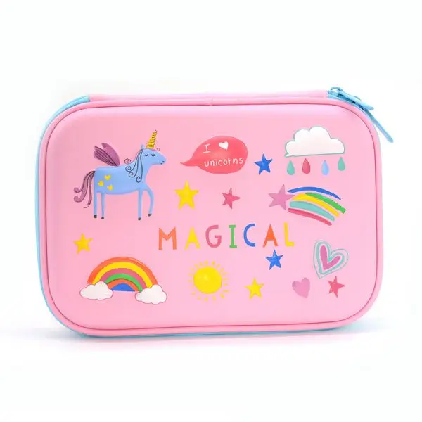 Пенал Единорог EVA Estojo Escolar Kalem Kutusu Etui Pencilcase Papelaria Box Estuche Lapices School Shark Astuccio Scuola - Цвет: Pink unicorn