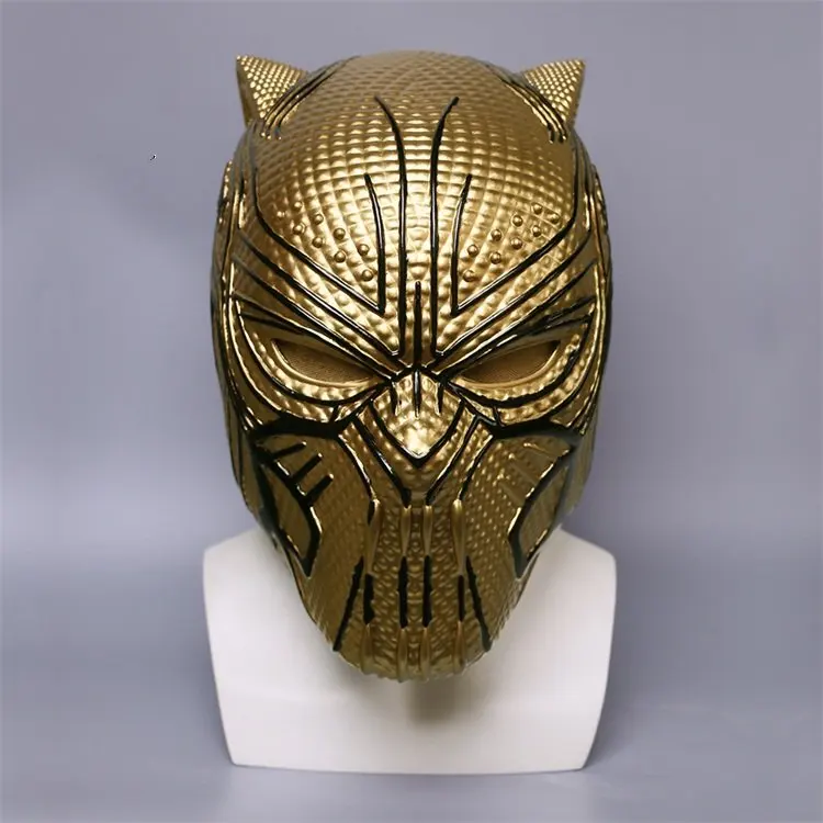

Black Panther Gold Helmet Leopard Gold Black Panther Superhero Helmet Props Halloween Party Prop
