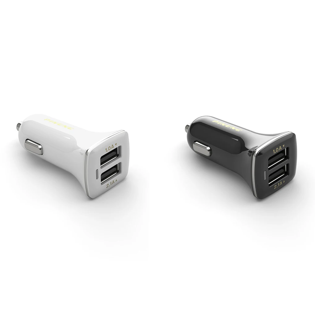 عالمي مزدوج USB سيارة مهايئ شاحن 2.1A 1.0A DC 12-24 V ل iphone لسامسونج