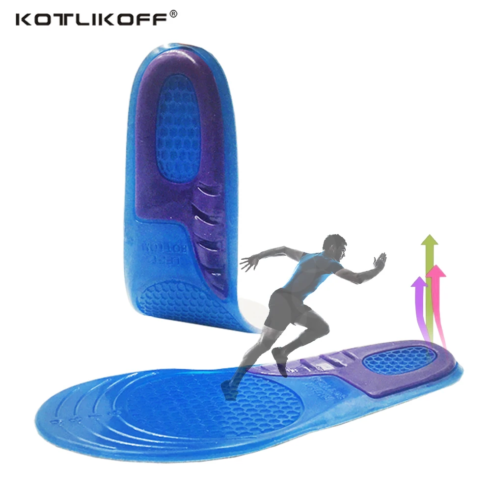 KOTLIKOFF Silicone Gel Insoles Orthotic Arch Support Massaging Anti