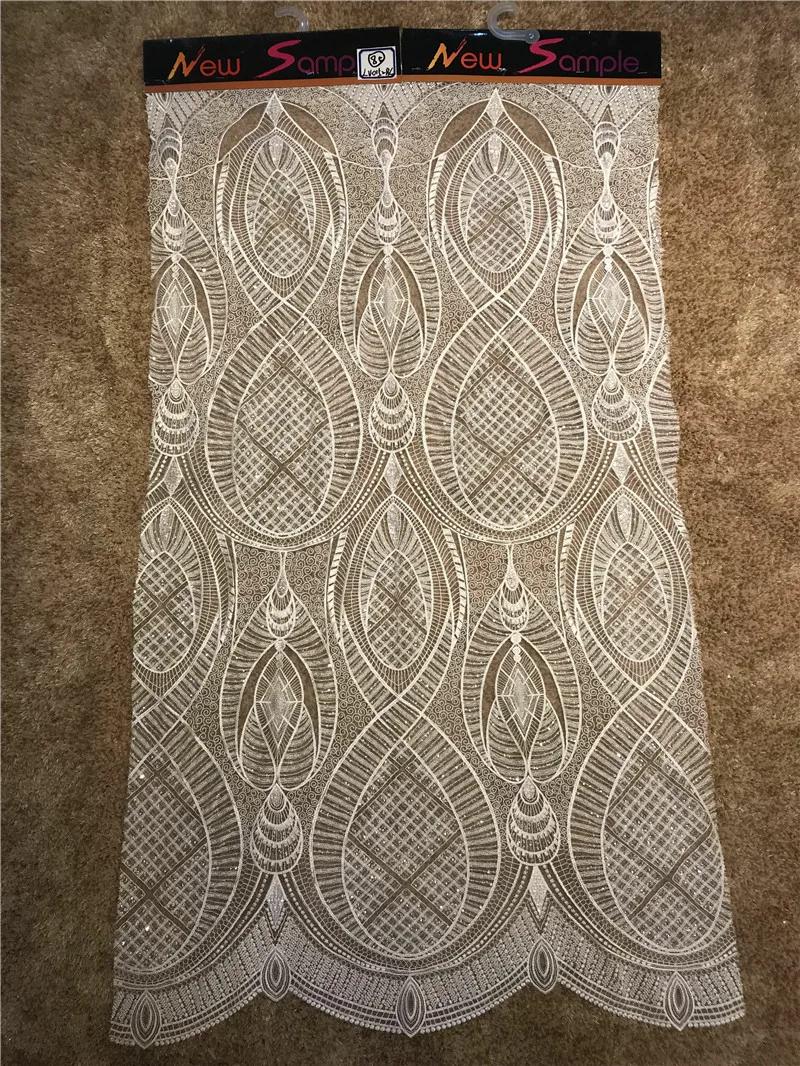 2018 With Beaded Sequins Nigerian Lace Fabric Dubai Embroidered French Tulle Lace Latest African
