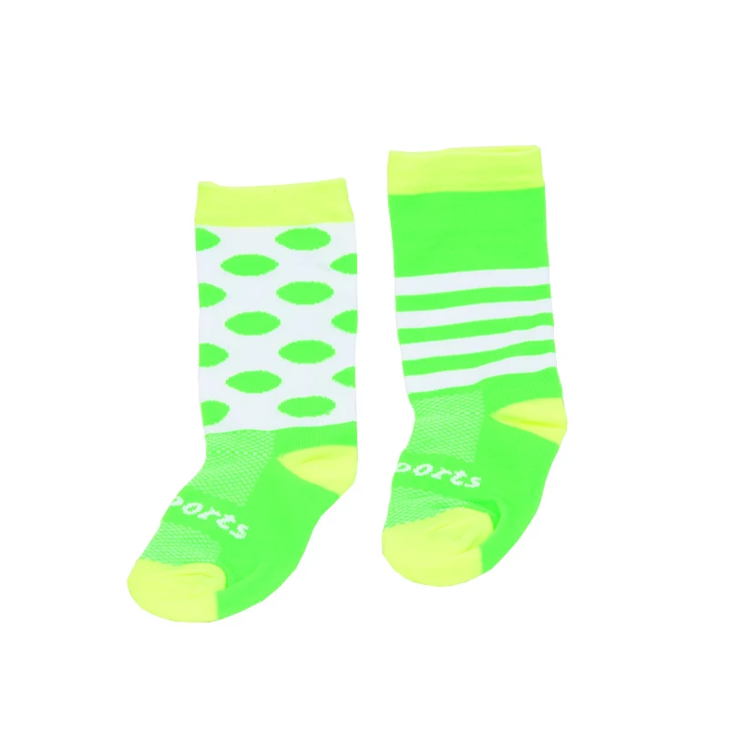 Новые детские велосипедные носки защищают ноги дышащий влагу спортивный носок открытый дорога Мальчик девушка велосипед нейлоновые носки Аксессуары для велосипеда - Цвет: Yellow Green