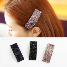 1 шт. BB зажим шпилька золотые шелковые блестки челка клип сломанные заколки для волос аксессуары для волос головной убор прямоугольная шпилька G0402