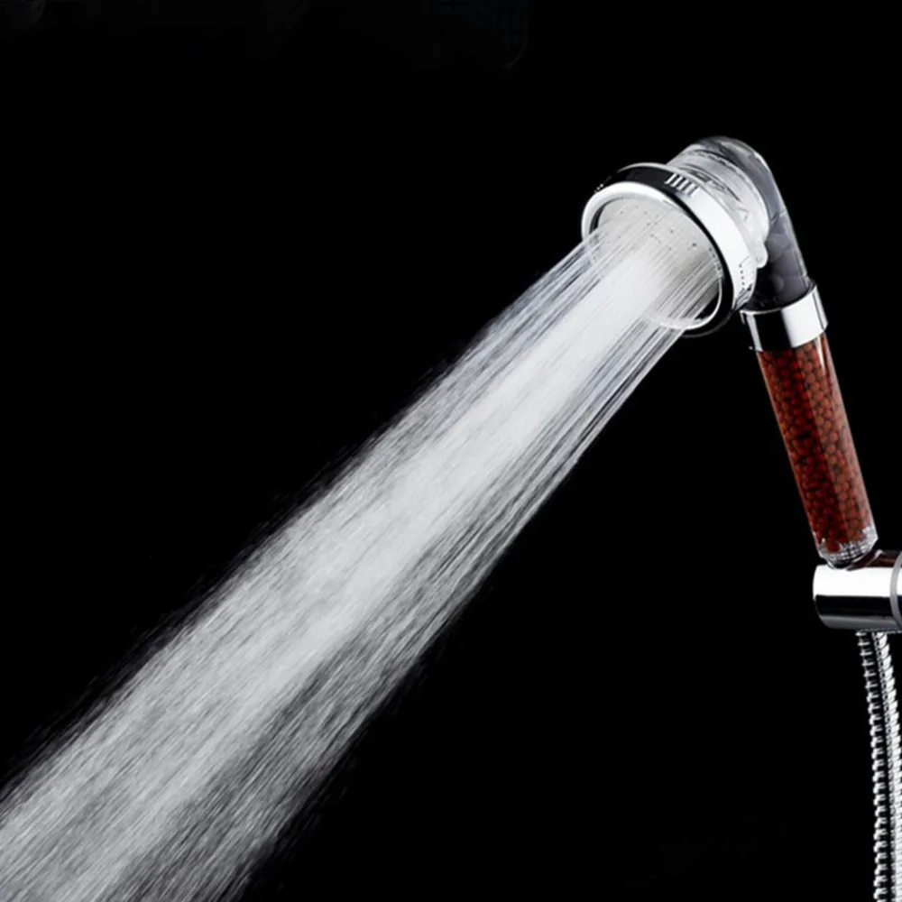 

2017 Healthy Negative Ion SPA Filtered Adjustable Shower Head with Shower Hose Three Shower Mode Negative Lon SPA Shower Head