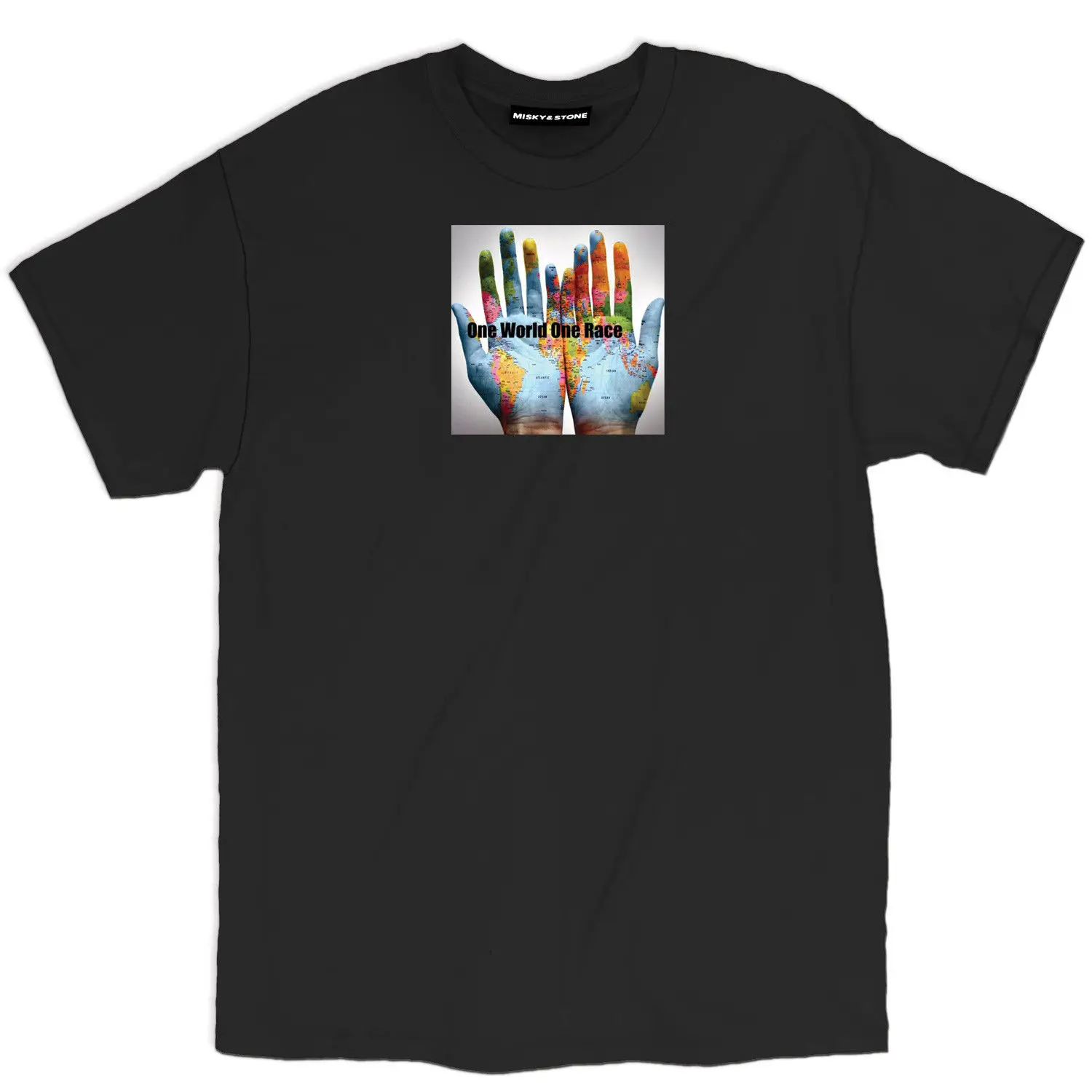Новинка 2019 года, летняя Мужская модная брендовая футболка с принтом «Novetly», «One World One Race Global», «Равенство для всех», крутые футболки