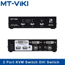 Mt-Viki 2 Port DVI Switch KVM Switch with Audio Auto Hotkey Switcher USB Mouse and Keyboard PC Host Selector MT-2102DL Mt-Viki 2 Port DVI Switch KVM Switch with Audio Auto Hotkey Switcher USB Mouse and Keyboard PC Host Selector MT-2102DL