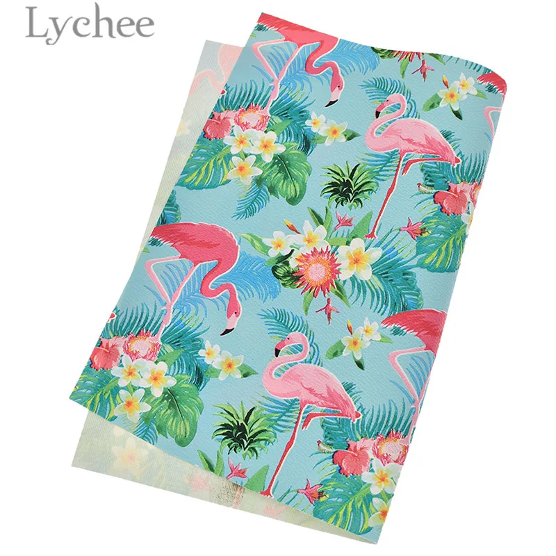 Lychee Life 29x21 см А4 Фламинго искусственная кожа ткань высокое качество шитье Синтетическая Кожа DIY материал для сумок одежды