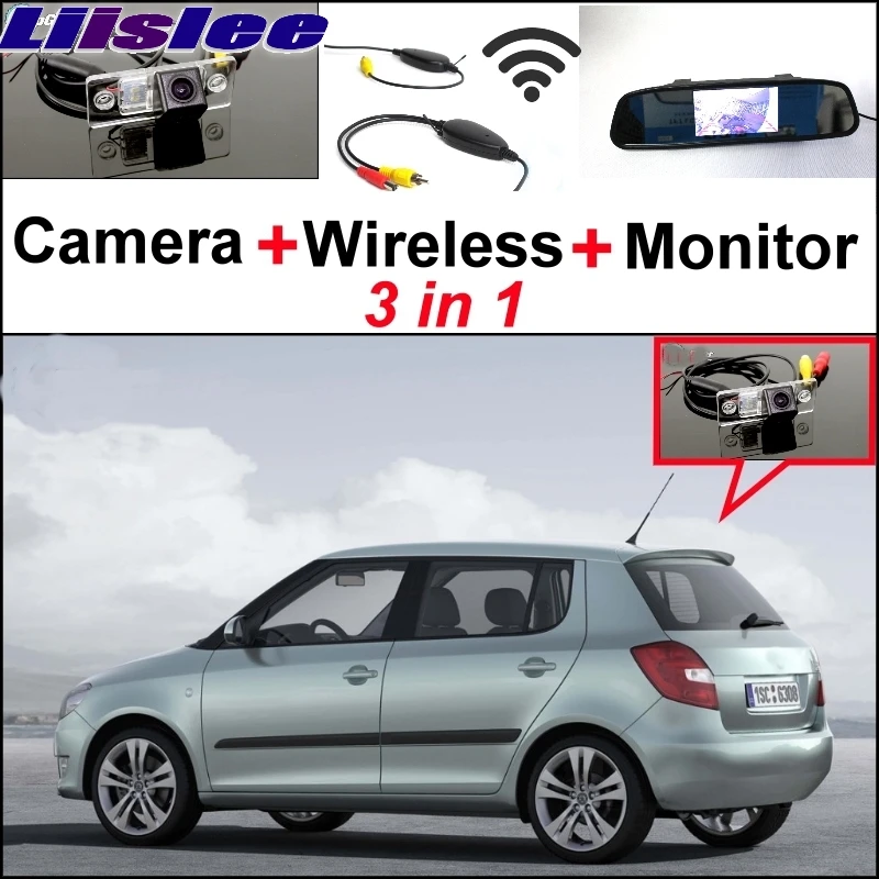 

Liislee Special Rear View Wifi Camera + Wireless Receiver + Mirror Monitor Easy Back Up Parking System For Skoda Fabia 5J MK2